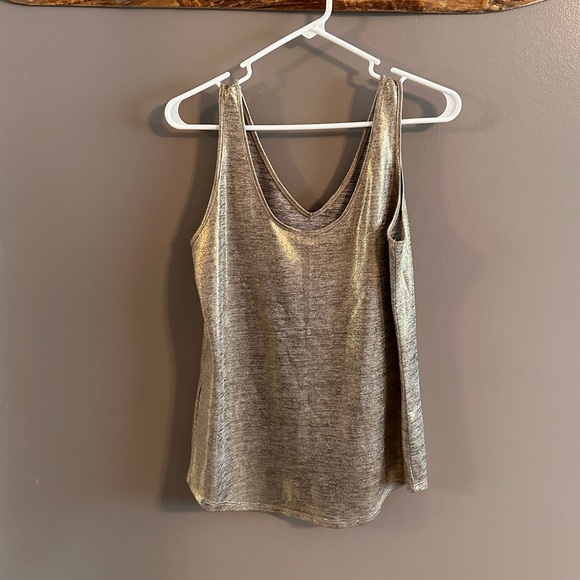 Shimmer gold boxy tank top - Reversible - Small or medium - Picture 3 of 4